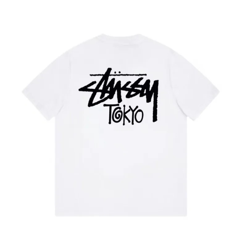 -(B025)-STUSSY STOCK TOKYO TEE 草寫 LOGO 東京限定 短T 黑色/白色/卡其/粉紫/深藍-26S3903987