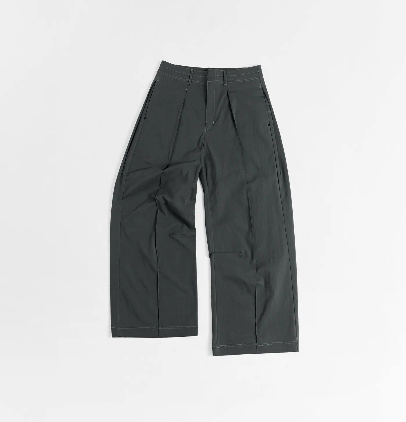 MELSIGN｜Pastel Pleated Pants (Gray)