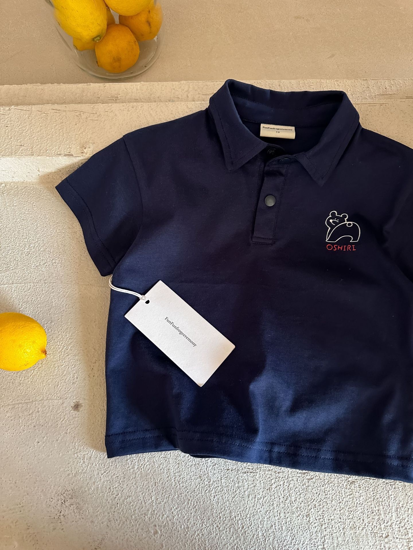 兩色熊熊polo領上衣