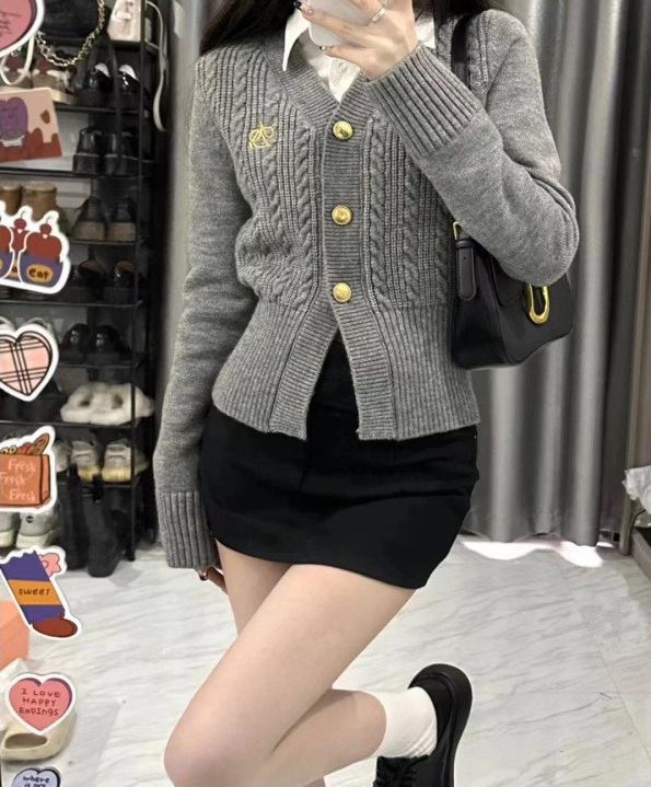 Korean Preppy Embroidered Jacket