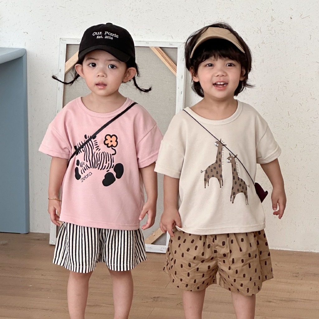 動物斑紋兄弟姐妹套裝 / 2色