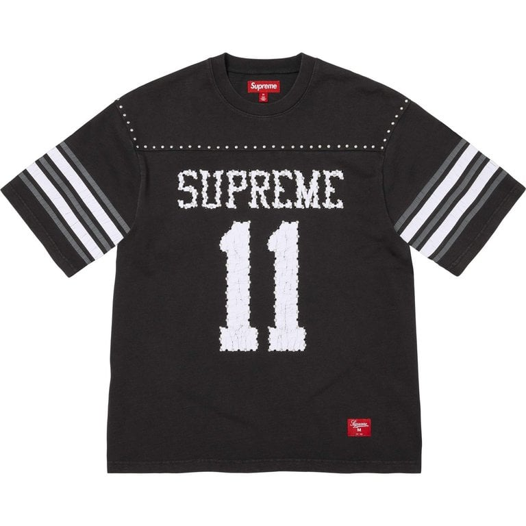 2026SS SUPREME Studded S/S Football Top 鉚釘 鑽 破壞 足球衫 球衣 短T 現貨 SS26KN31
