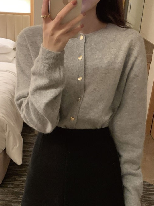 Soft Style Raccoon Hair Knit Cardigan