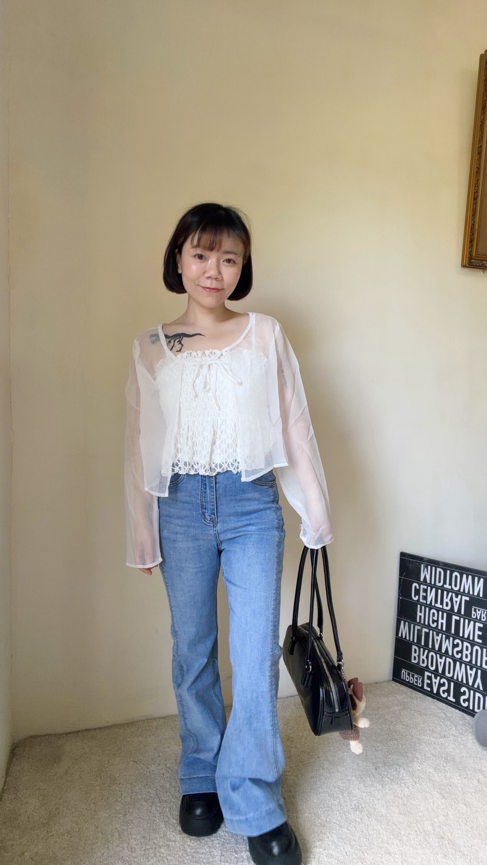 車線喇叭牛仔褲