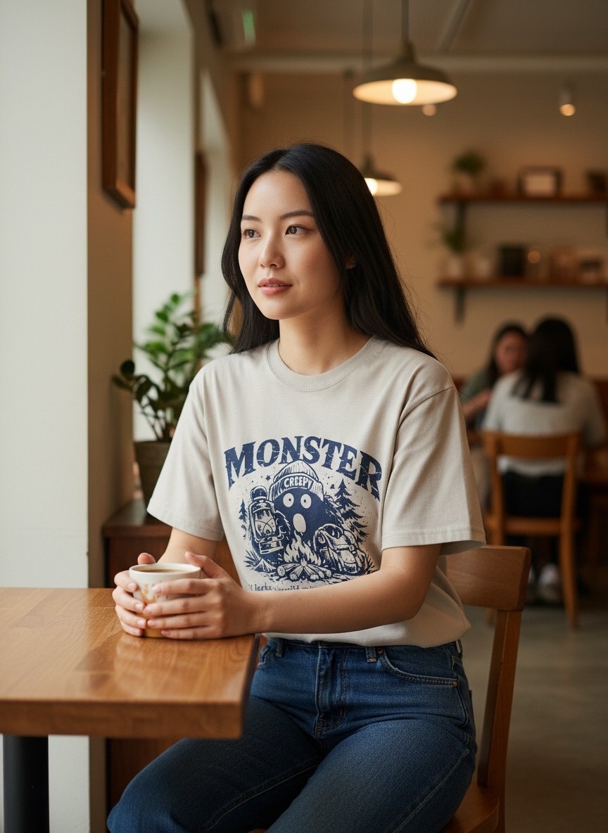 把一點神秘的可愛，帶進日常｜ 露營怪獸插畫T恤