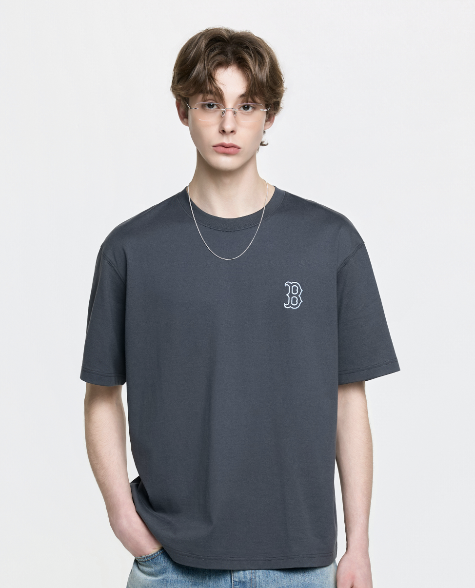 【入LIVECODE一件減至$378😱🔥！】【MLB】Vintage Denim-like Monogram Big Lux Oversized Short Sleeve T-shirt New York Yankees