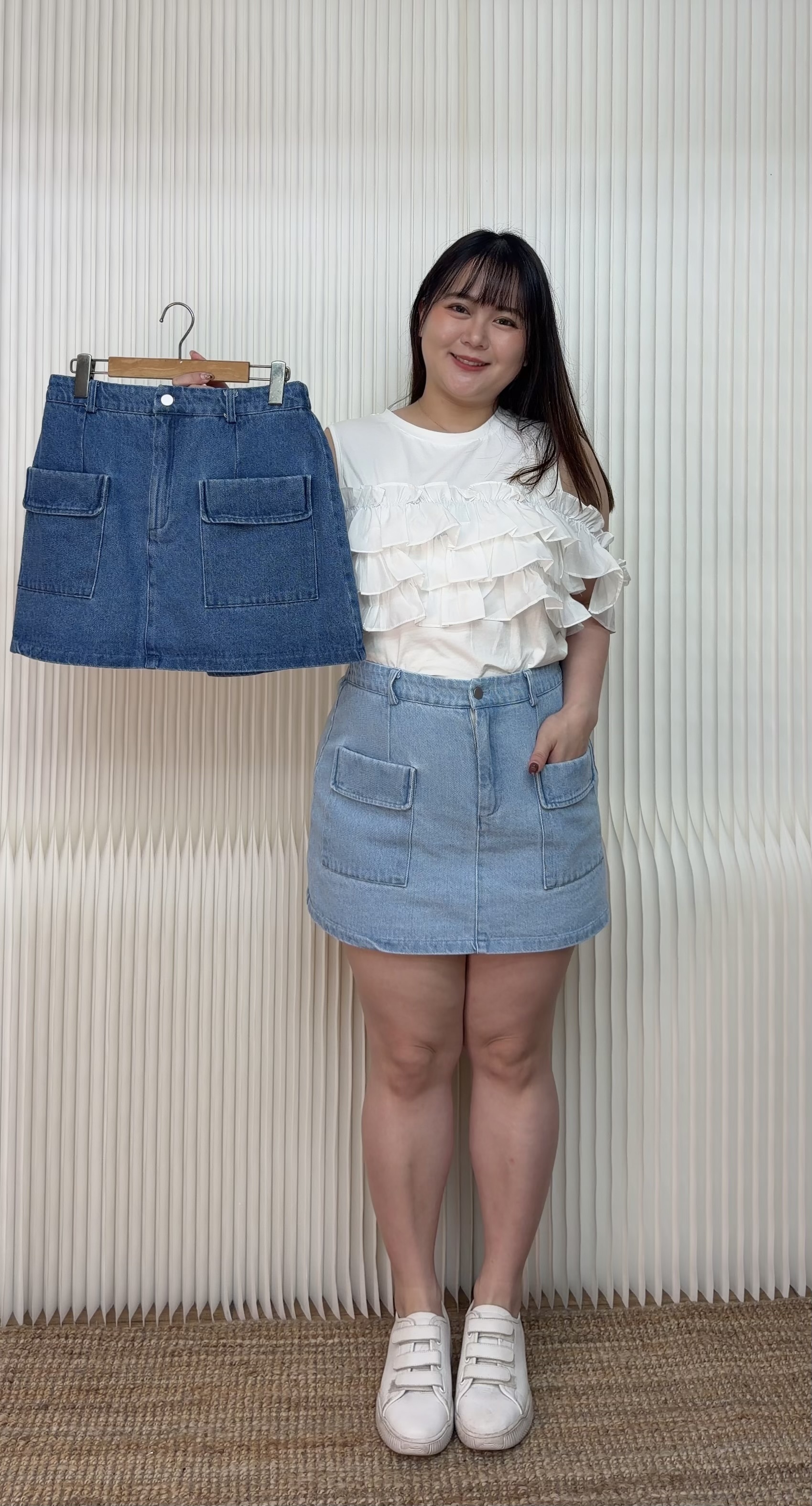 207.雙口袋牛仔短裙