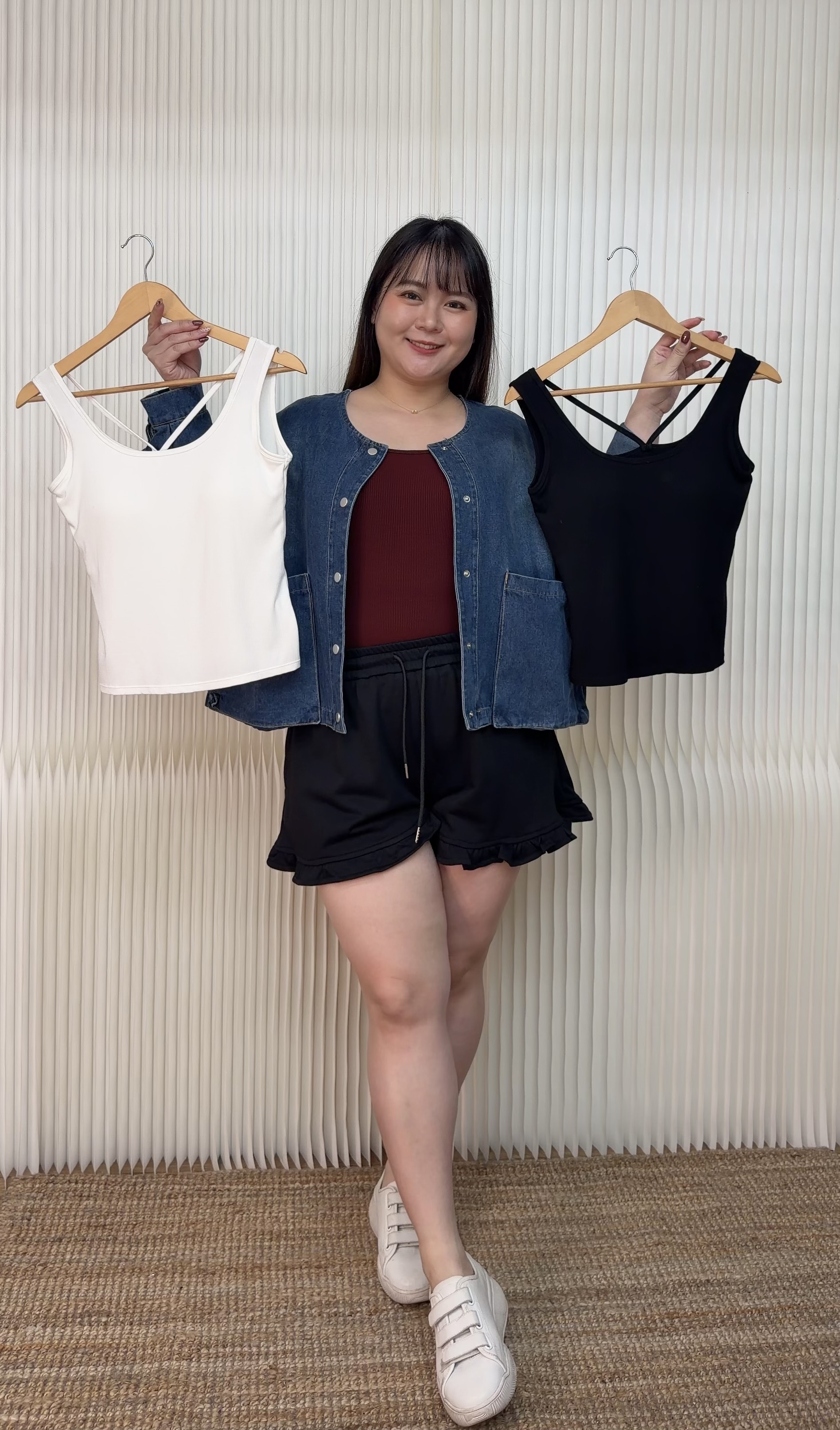 214.棉料荷葉邊短褲