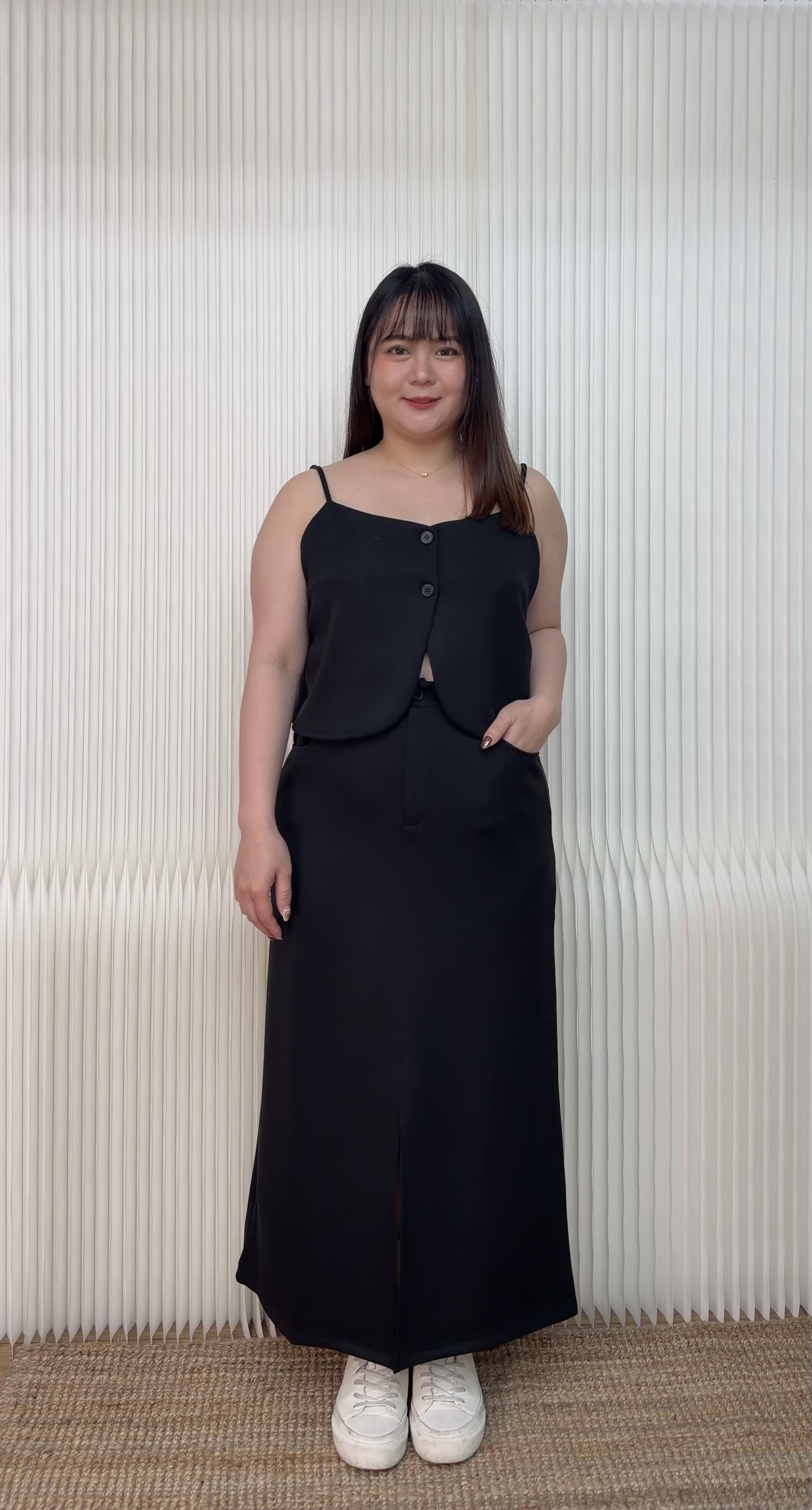 206.套裝-小姐姐細肩長裙套