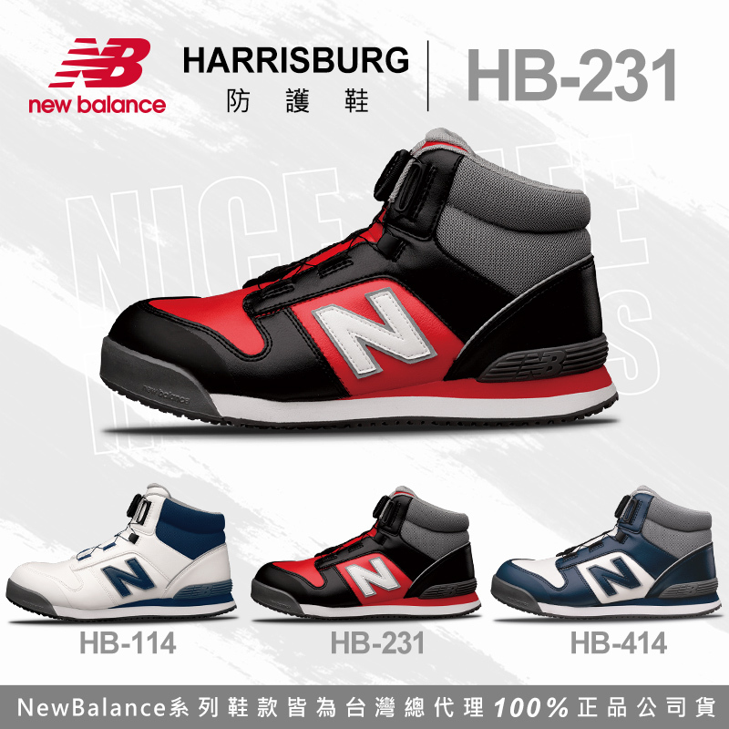 New Balance｜HARRISBURG BOA旋鈕款 高筒防護鞋 - 紅色