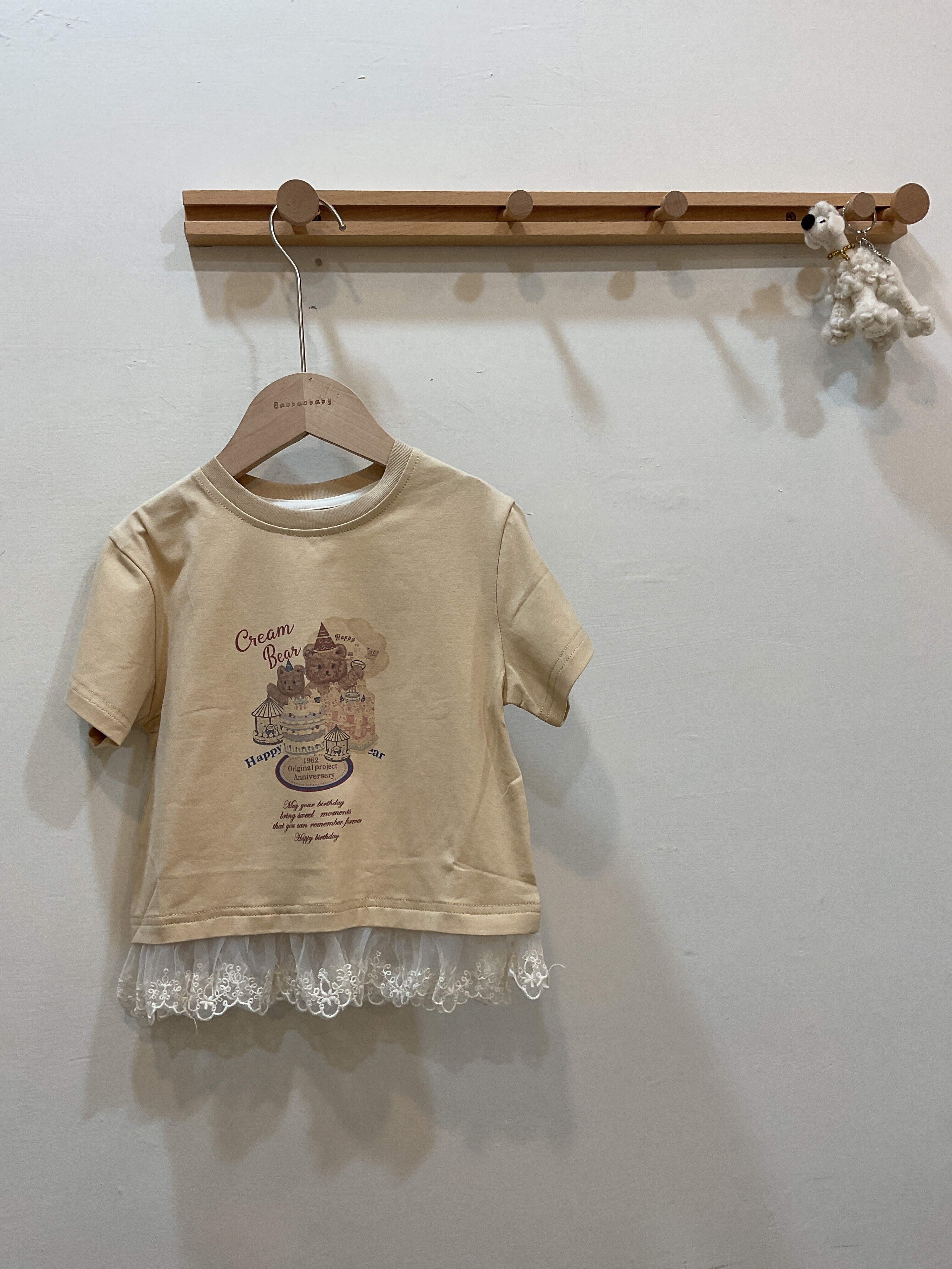 小熊蕾絲上衣(110)