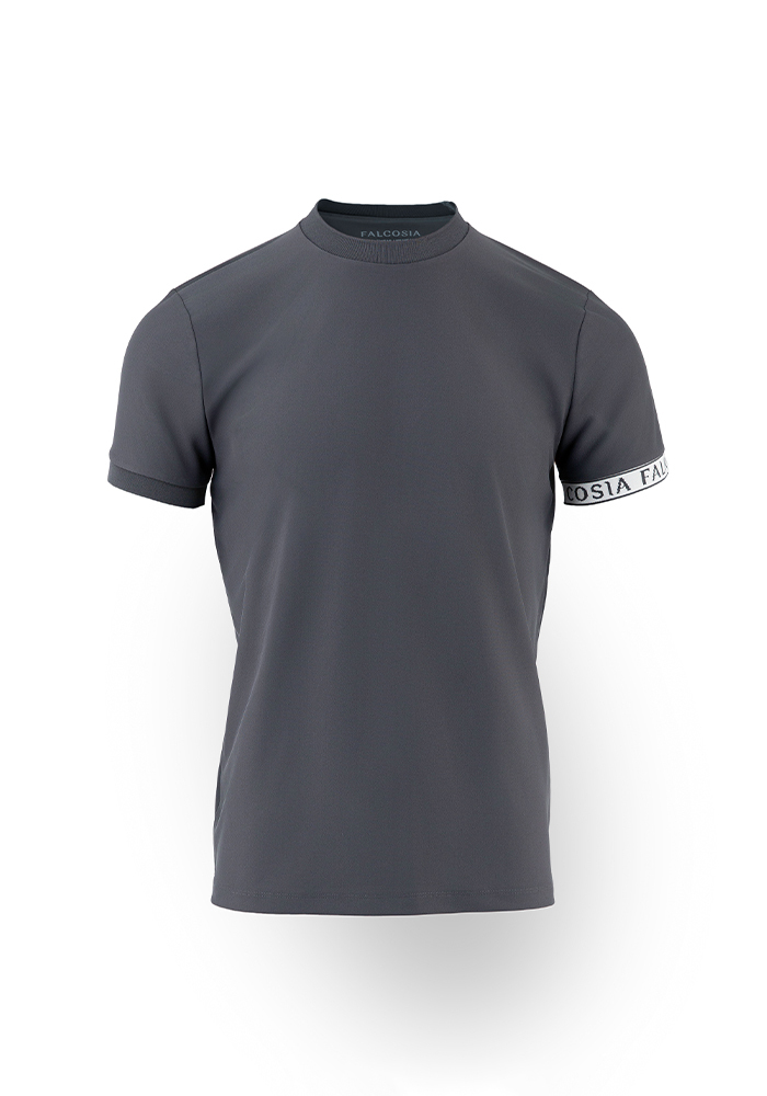 小立領越嶺男衫-礁岩灰