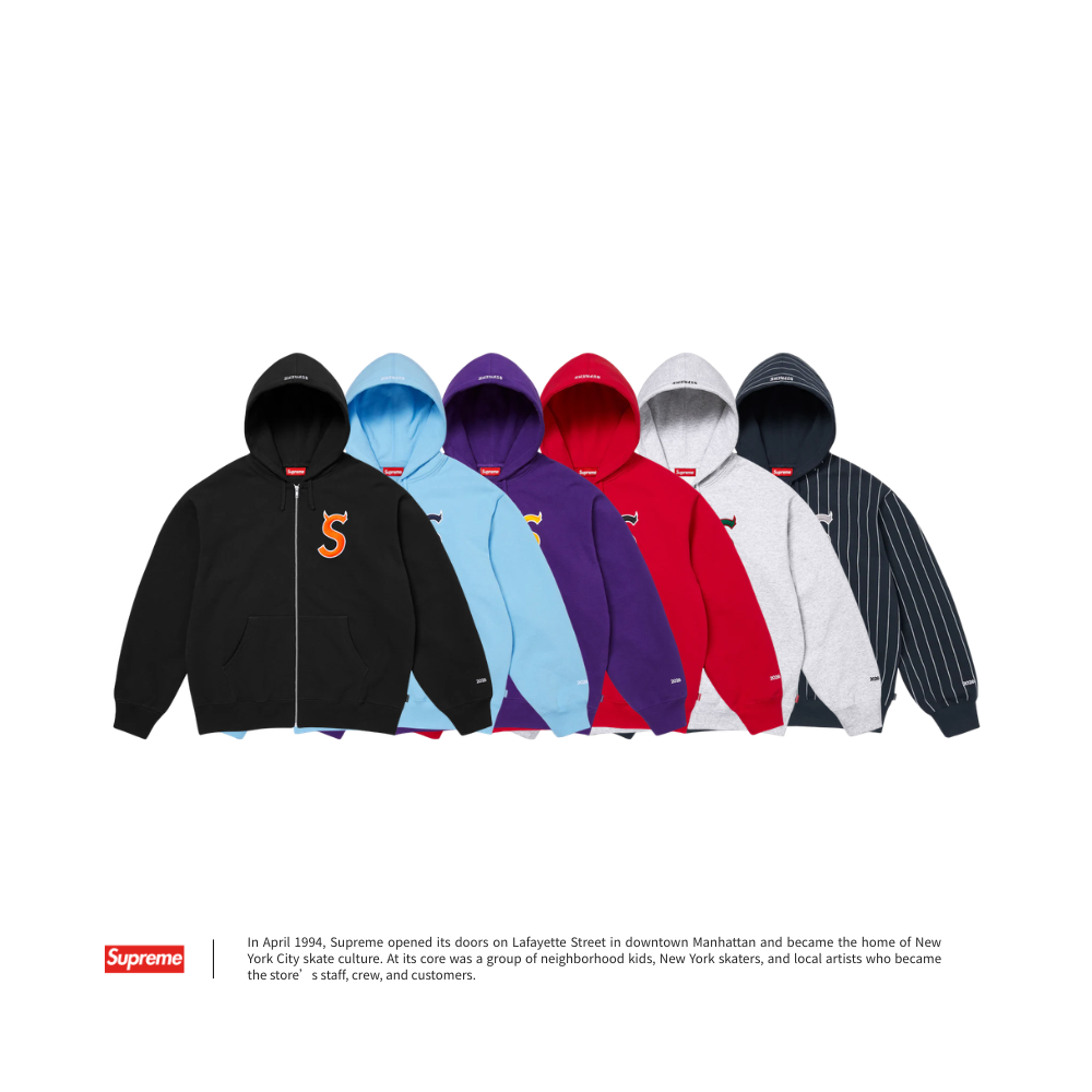 "代購" Supreme Devil D Logo Zip Up Hooded Sweatshirt 連帽外套