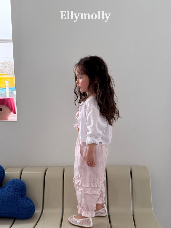 正韓夏EllyMolly 2色直條花瓣縮口褲
