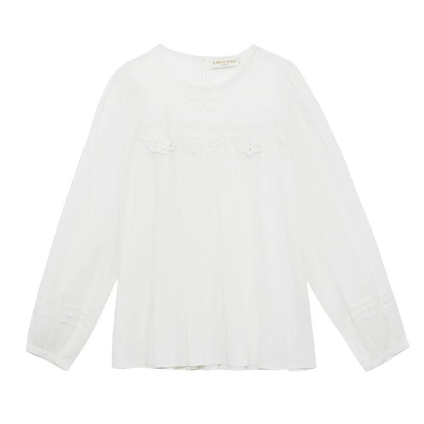 1LP0327-073 [LA PETITE ETOILE] Brany - Embroidered Blouse Ecru #BRANY-B102521C0A/11-ECRU (EU)