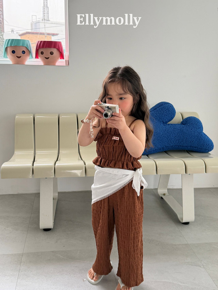 正韓夏EllyMolly 2色森系休閒感長褲