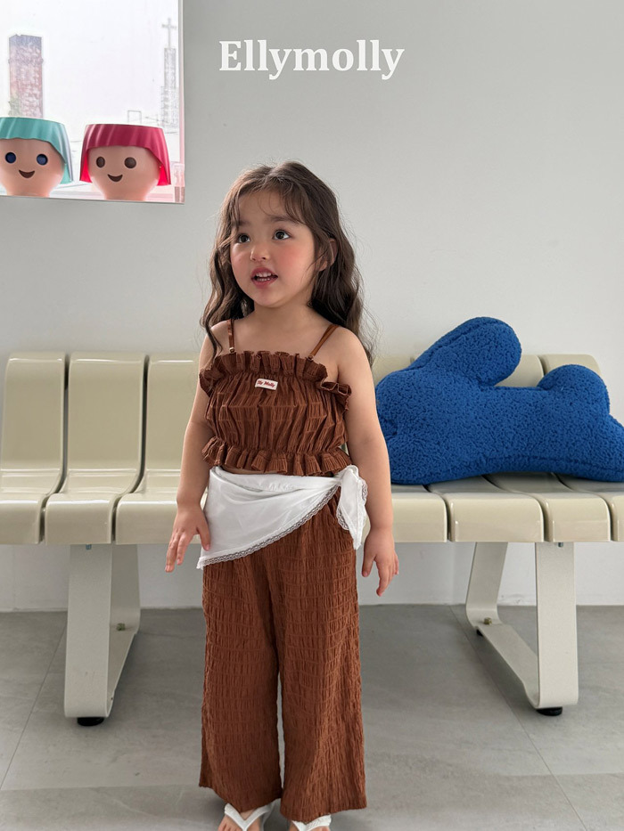 正韓夏EllyMolly 2色森系休閒感長褲