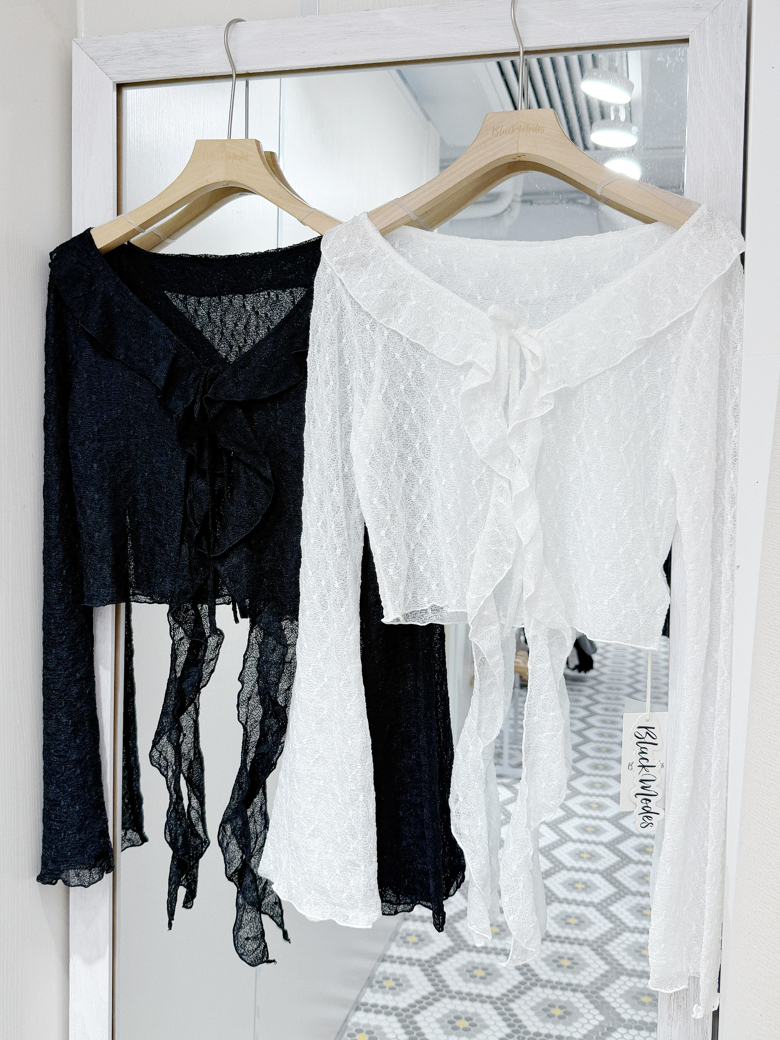 JK0419｜ 韓系仙氣女友ruffle長袖上衣♡̴⟡.˚