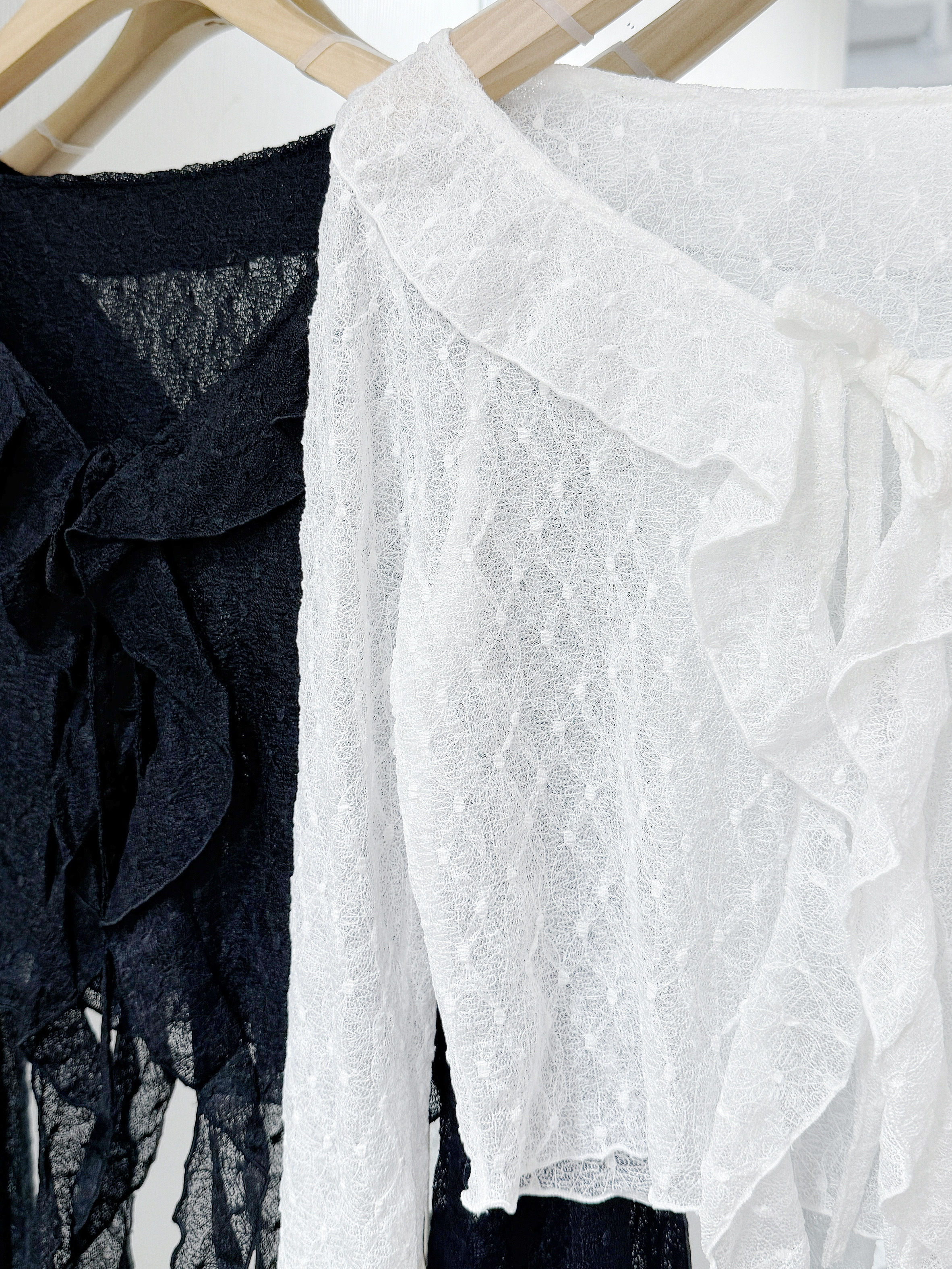 JK0419｜ 韓系仙氣女友ruffle長袖上衣♡̴⟡.˚