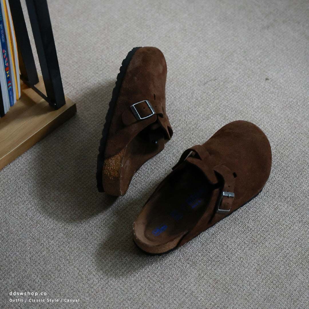 "代購" Birkenstock Boston  "咖啡色" 勃肯拖鞋 麂皮