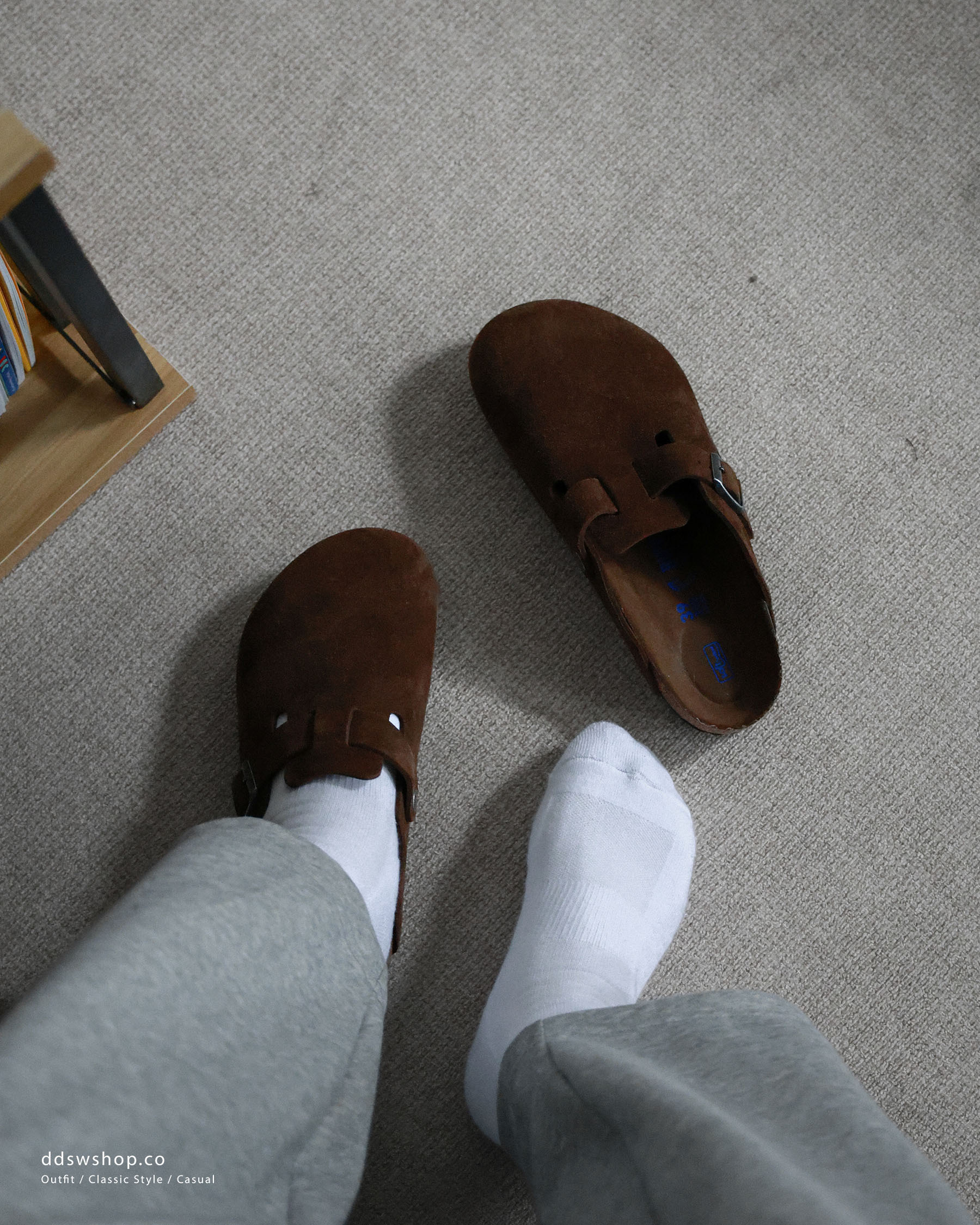 "代購" Birkenstock Boston  "咖啡色" 勃肯拖鞋 麂皮