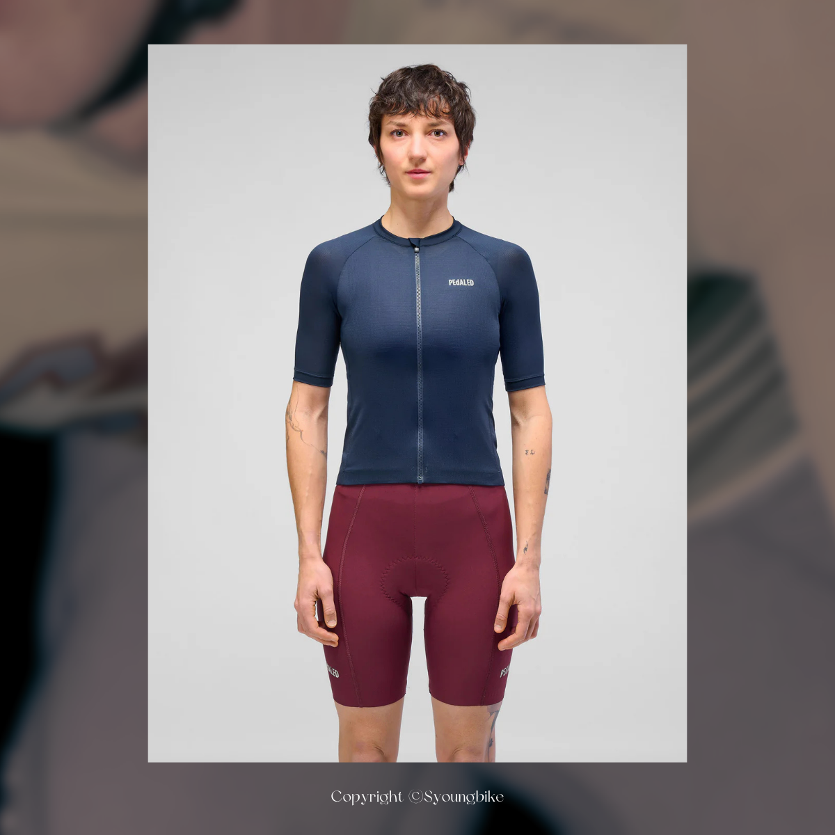 【PEdALED】W's Element Mesh Jersey 女短袖車衣 / Dark Navy 深海軍藍