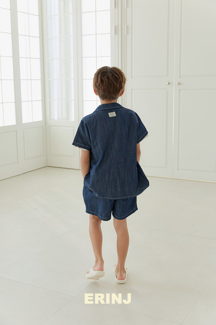 正韓夏Erin_J 中色藍牛仔短褲