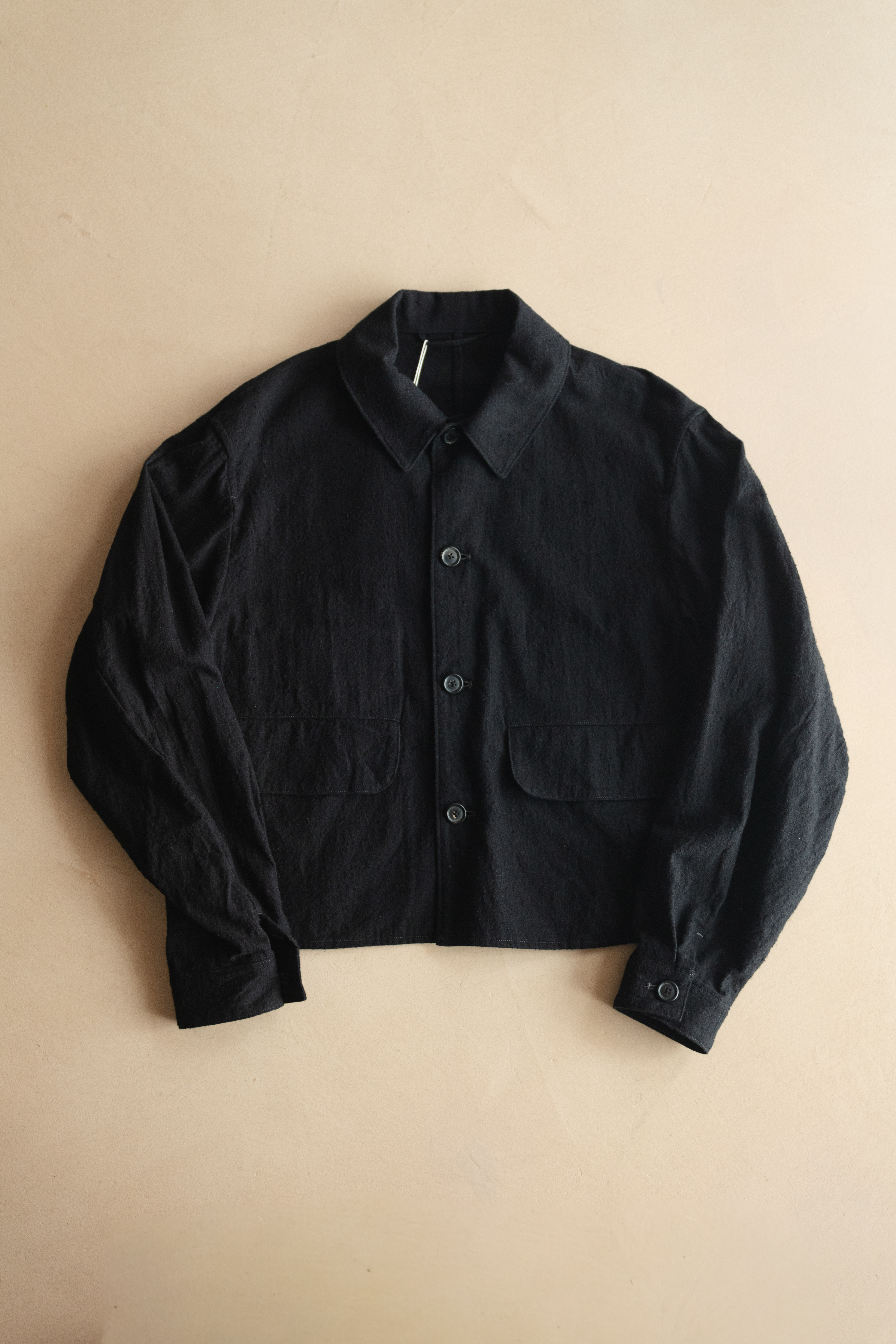 BLURHMS SILK/COTTON NEP SHORT JACKET (2COL)