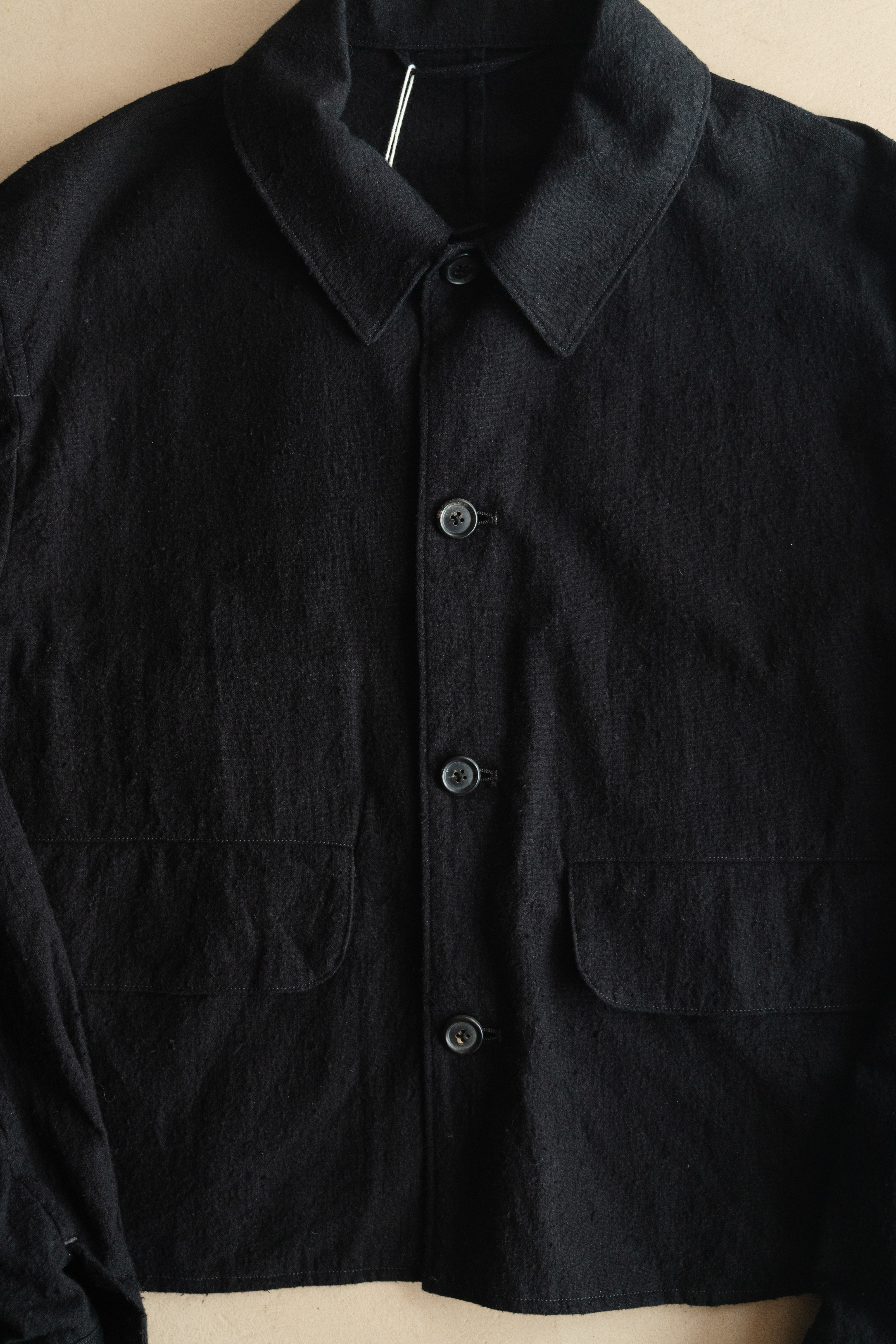 BLURHMS SILK/COTTON NEP SHORT JACKET (2COL)