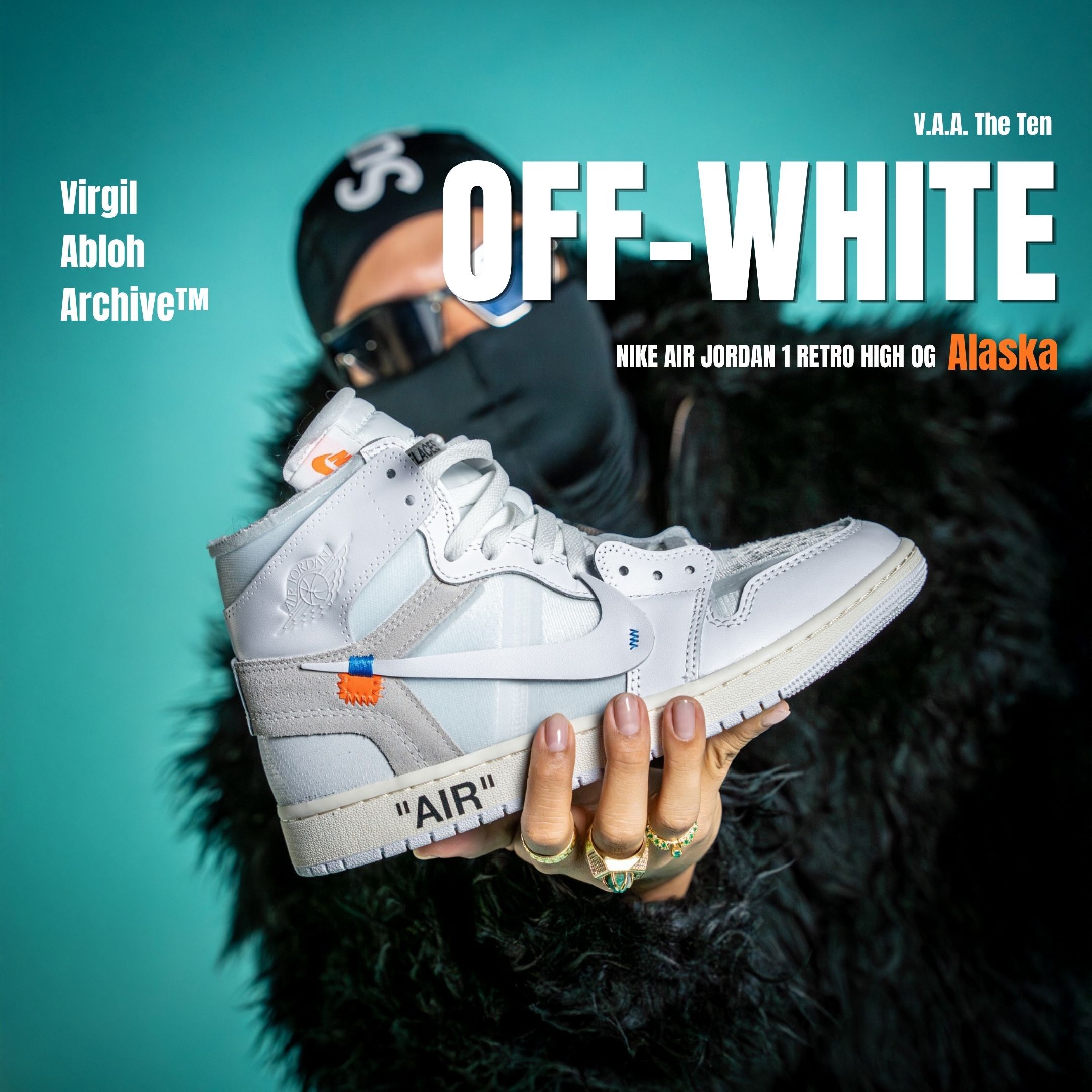 NICEDAY 代購 Virgil Abloh Archive™ x Air Jordan 1 High OG「Alaska」冰川白 冰藍 極地灰 Off-White 解構 限量款 AA3834-100