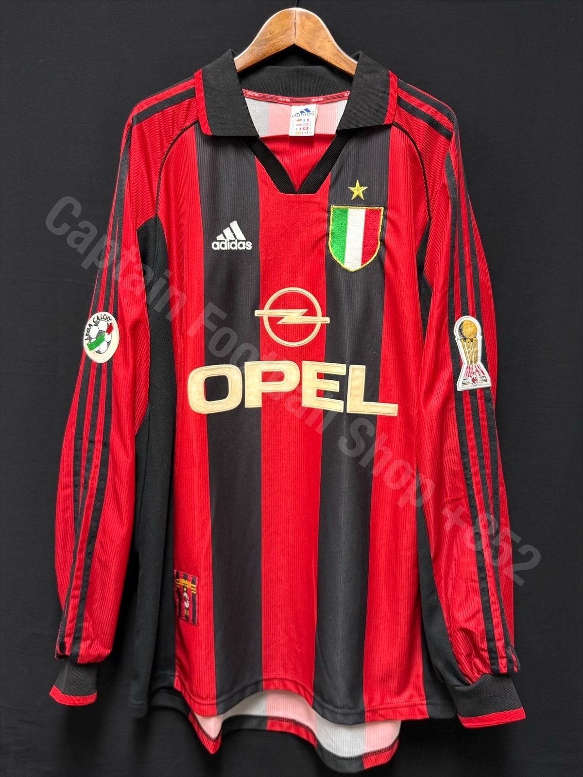 (落場版) AC米蘭 1999-2000 Adidas 主場長袖落場版球衣 #24 GULY