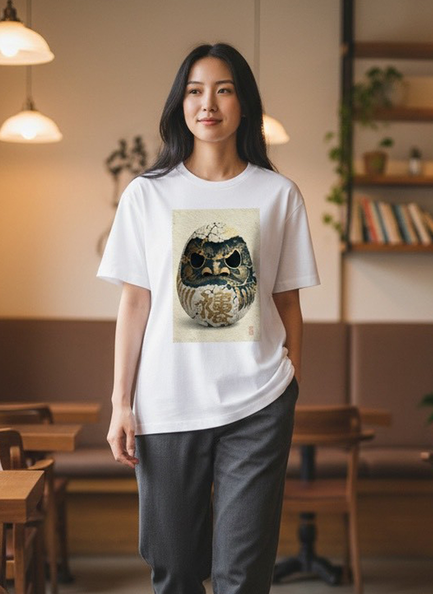 把時間的痕跡，穿在身上｜復古達摩插畫T恤