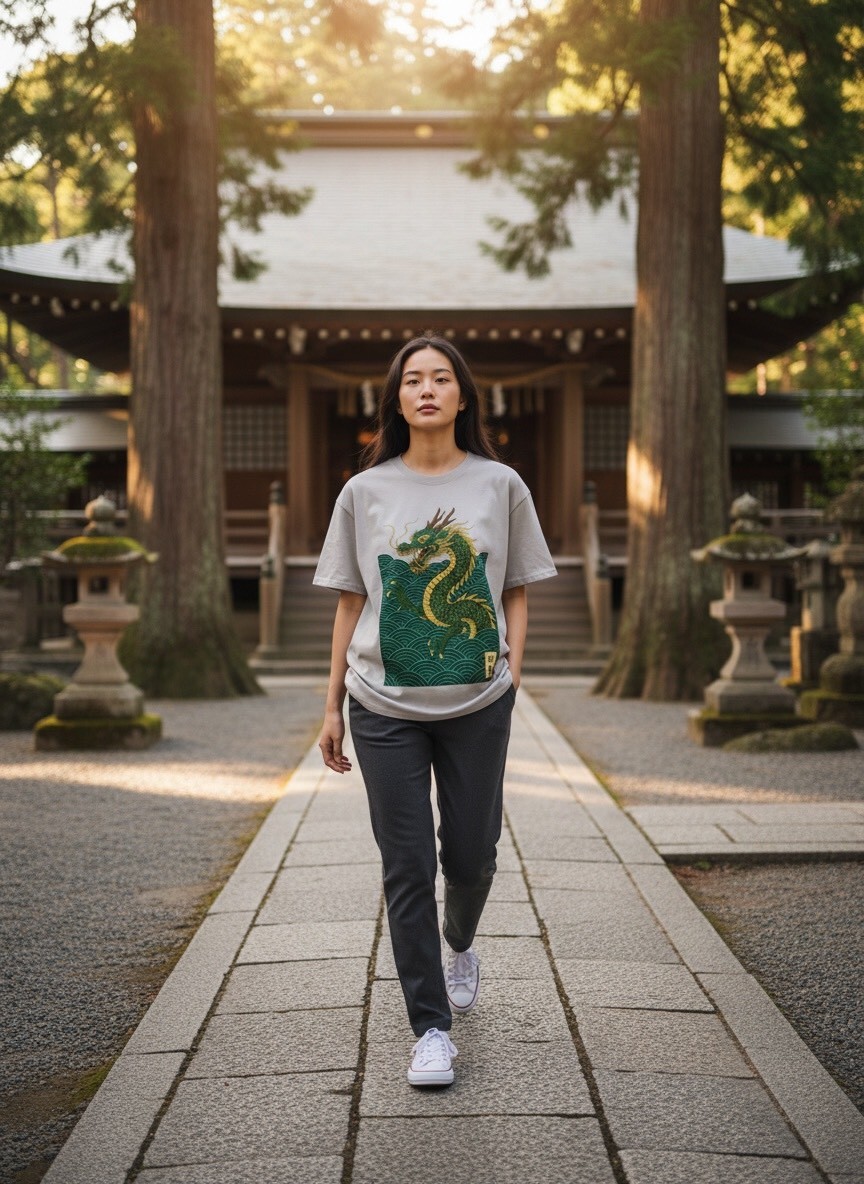 把一點守護與力量，穿在身上｜青龍插畫T恤