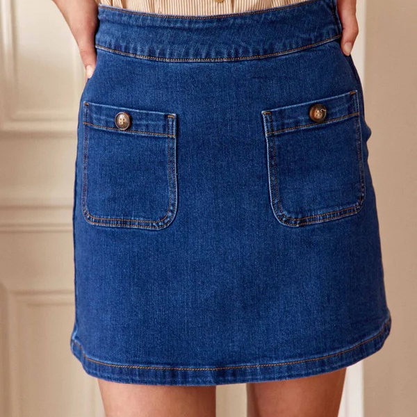 1LP0327-081 [LA PETITE ETOILE] Jada - Short Skirt Blue #JADA-J202521D9H/94-WASH (EU)