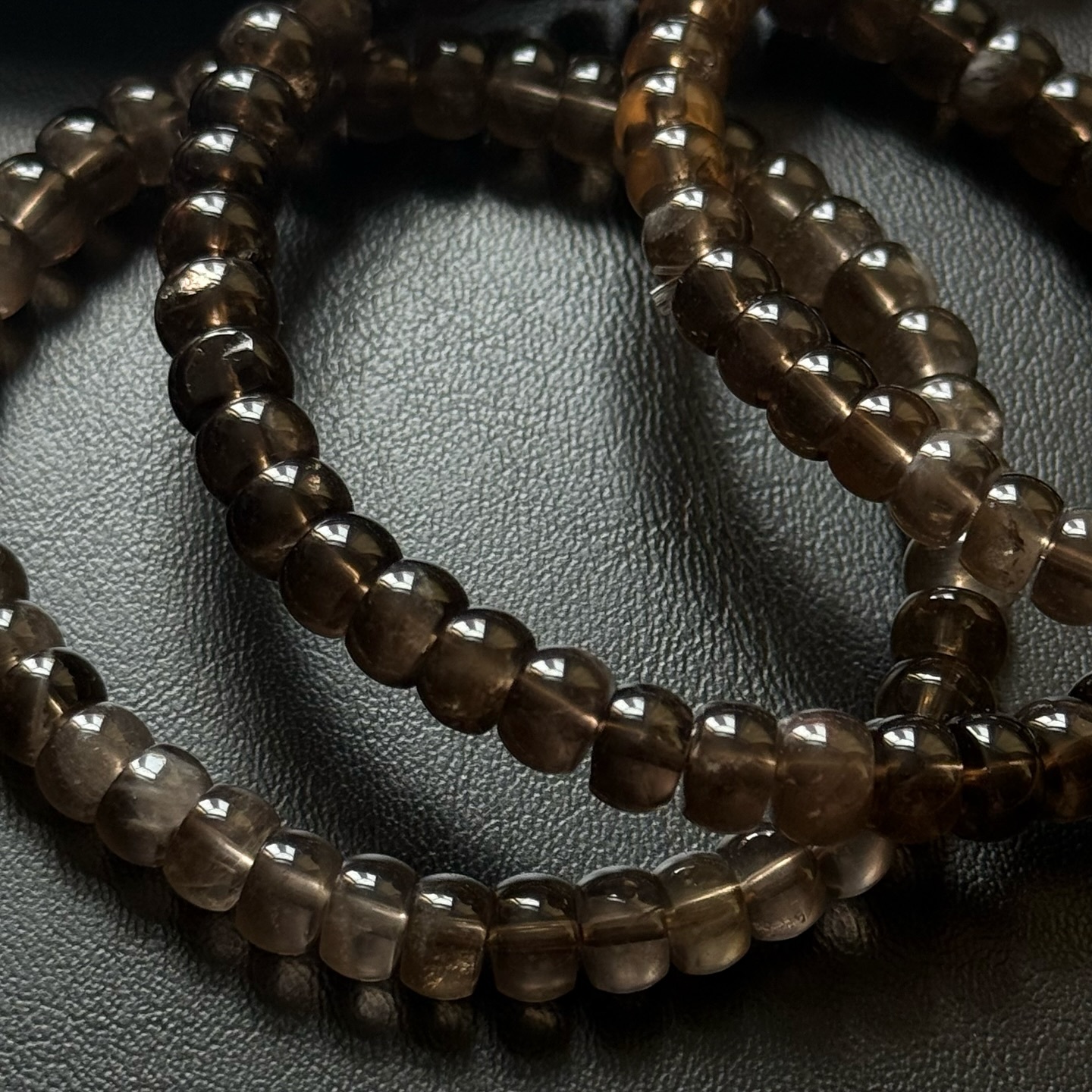 [原石] 茶晶手串 扁珠款 水晶手串