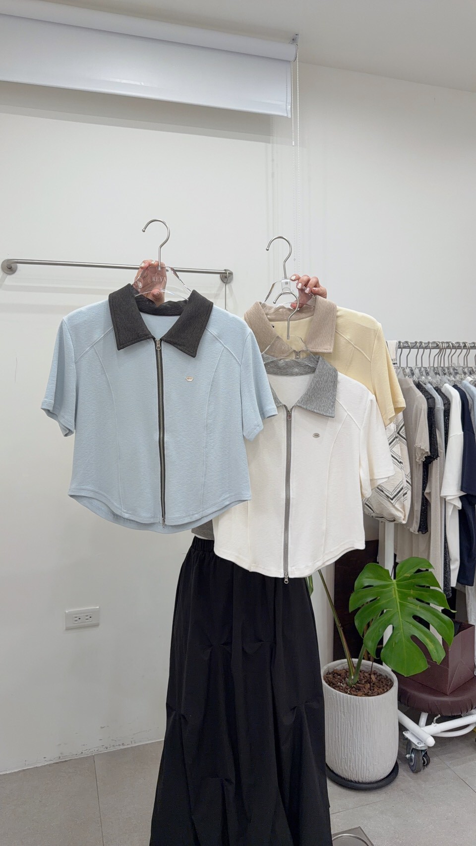 撞色雙拉鍊TEE 3colors