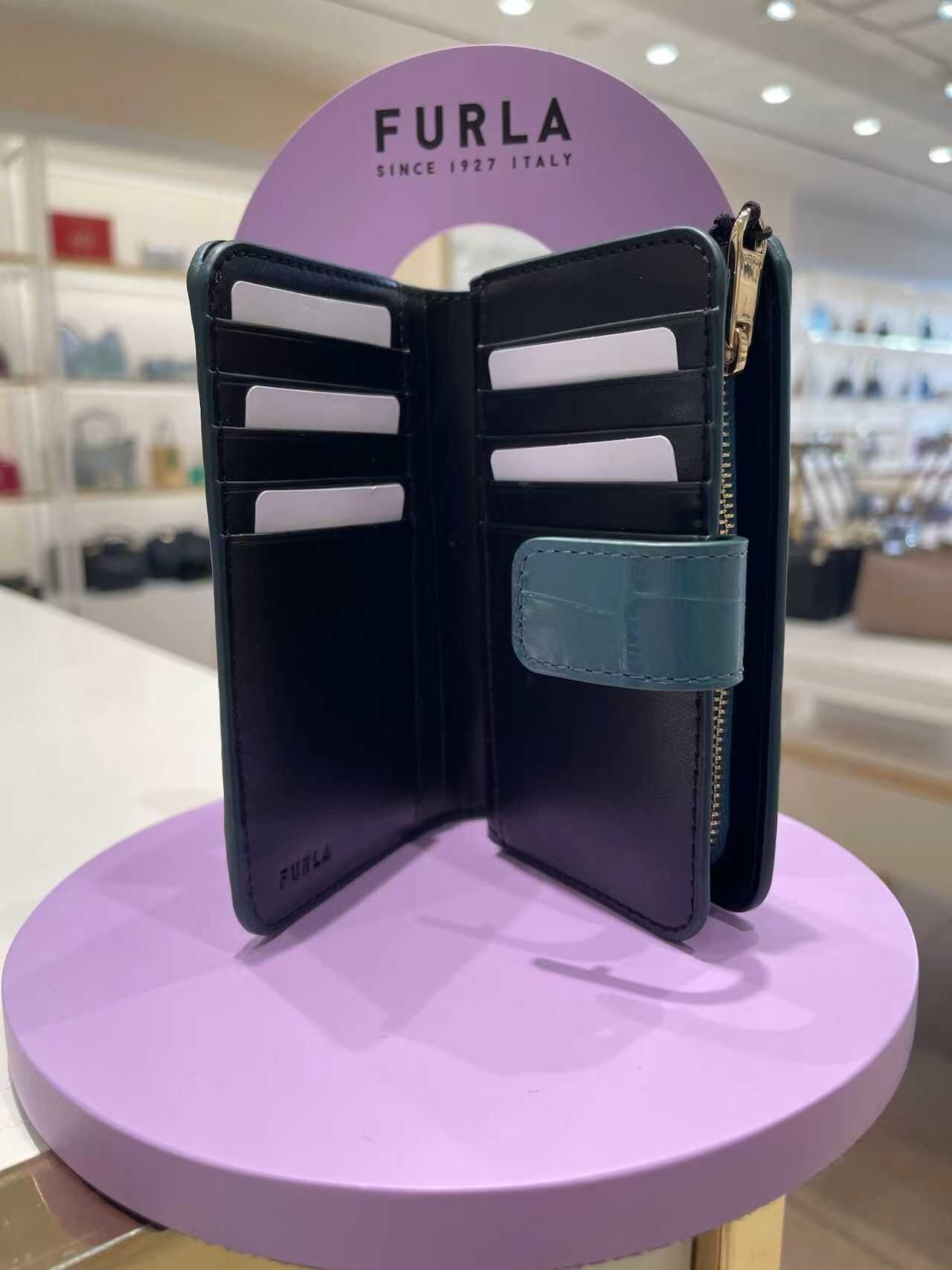 【預購】H032742 Furla 鱷魚紋皮革銀包