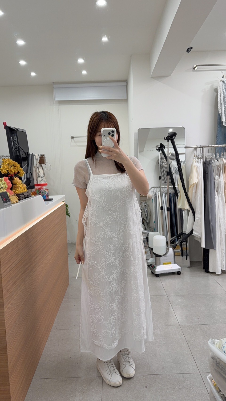日系雕花洋裝 真2件 2colors