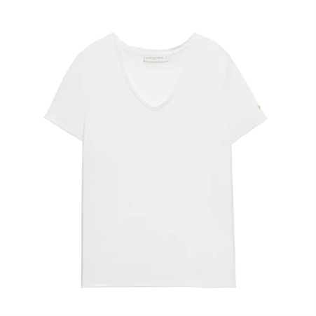 1LP0327-268 [LA PETITE ETOILE] V-neck T-shirt Thana White #THANA-T102512L2A/11-ECRU (EU)