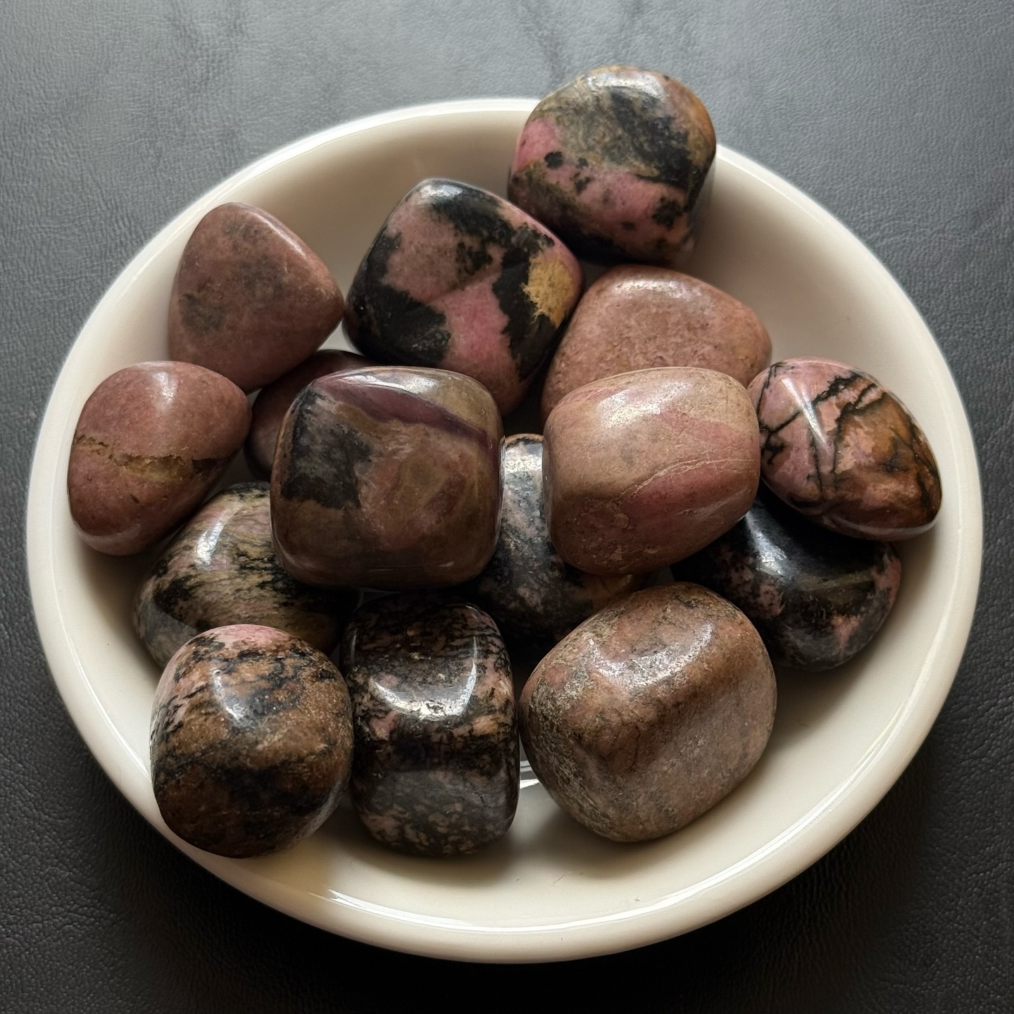 [原石] 薔薇輝石 水晶滾石