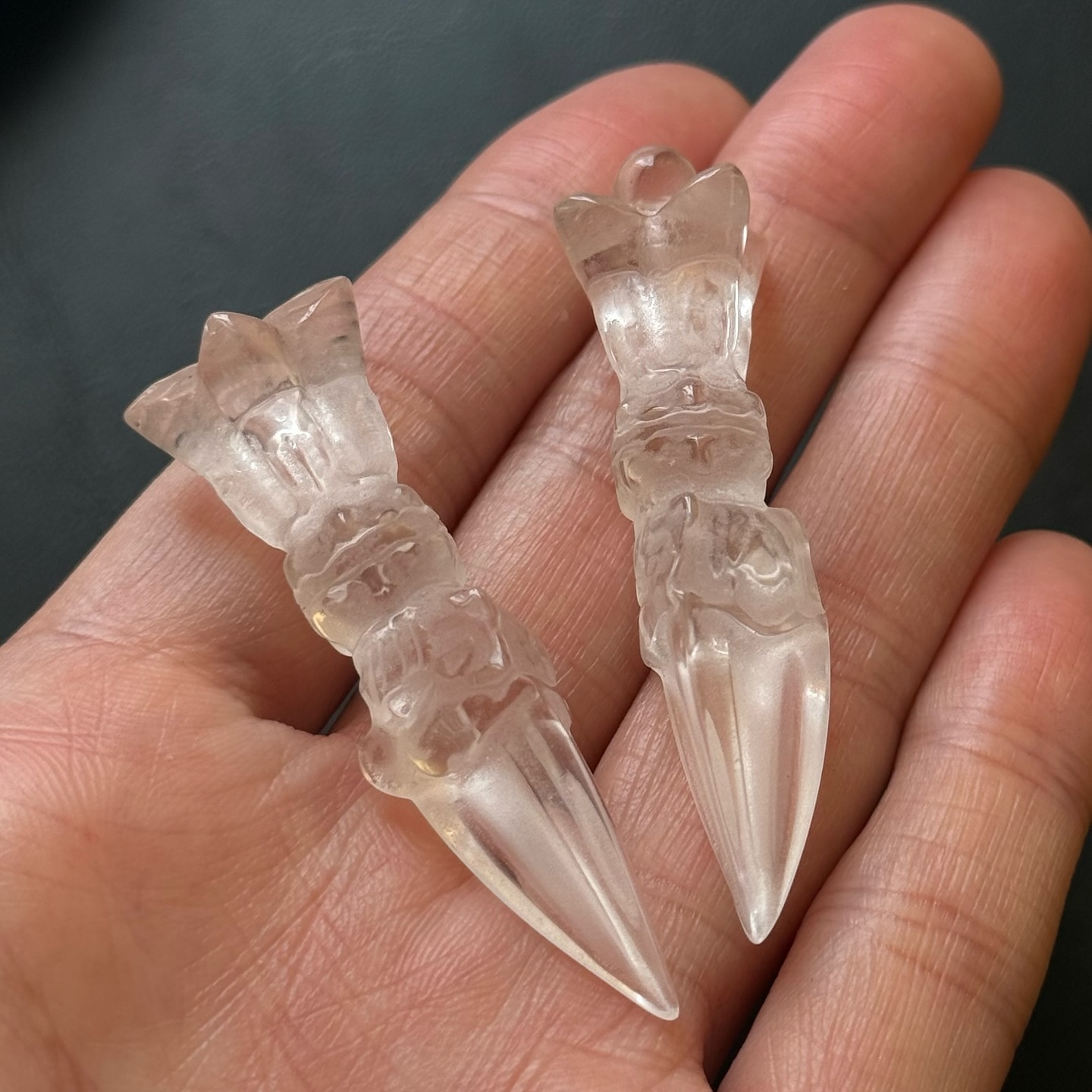 [原石] 白水晶 避邪金剛杵