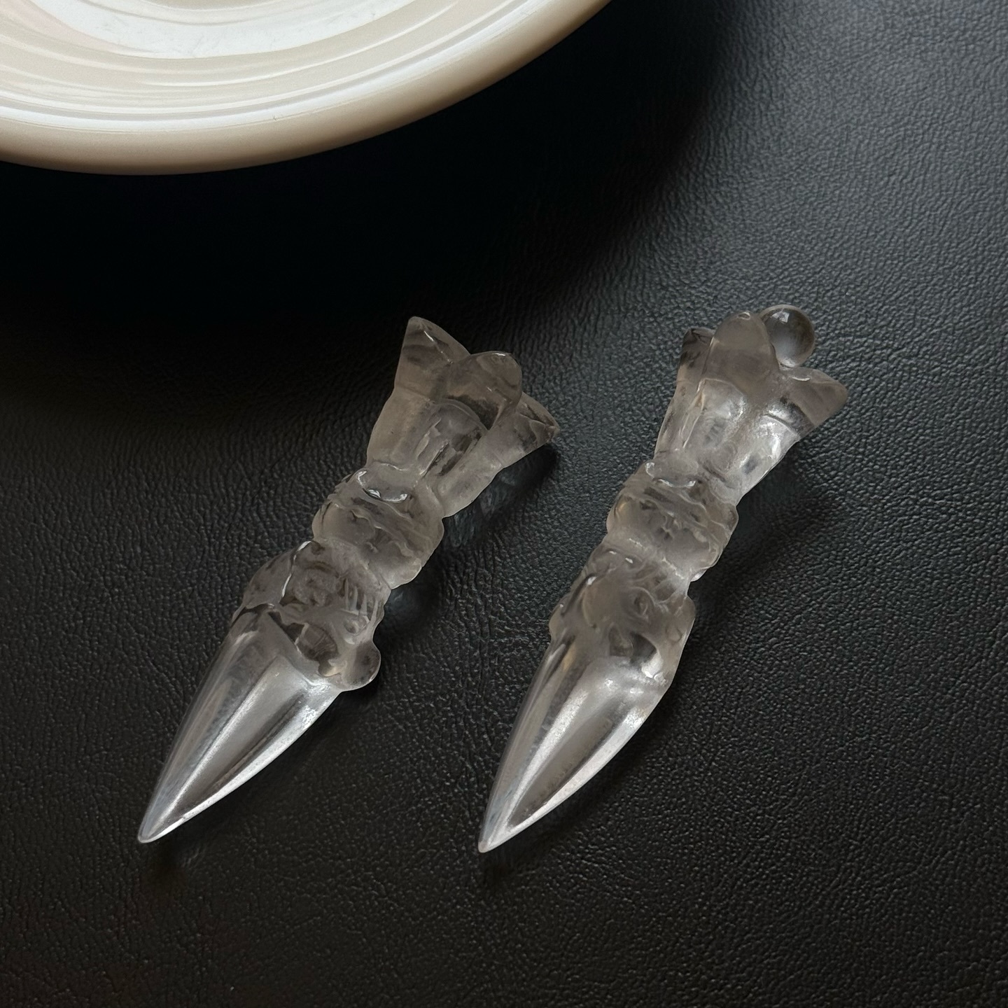 [原石] 白水晶 避邪金剛杵