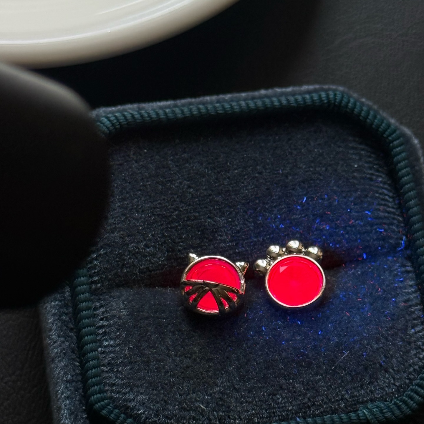 [原石] 優化紅寶石 耳環