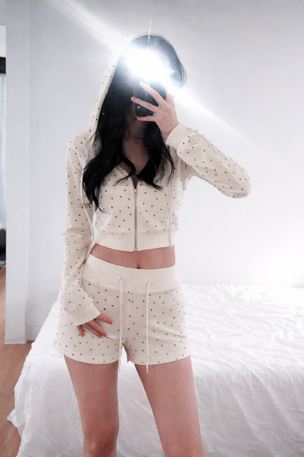 KR STARS CROPPED ZIPUP (2 COLORS)