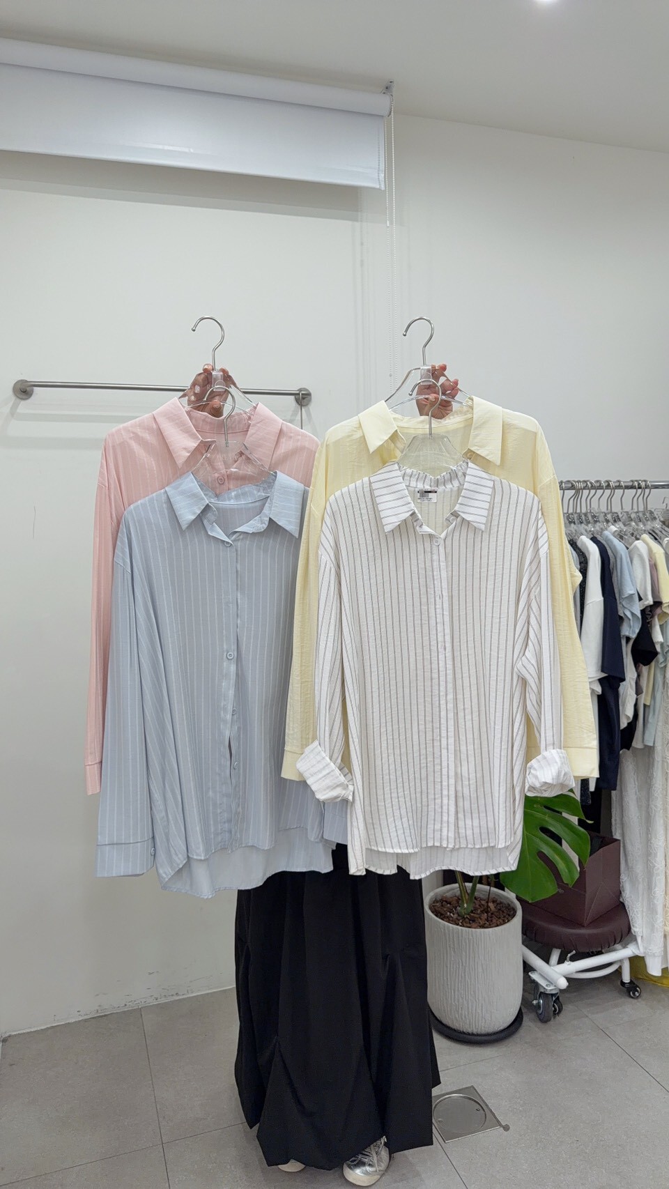 不易皺棉麻軟料襯衫  4colors