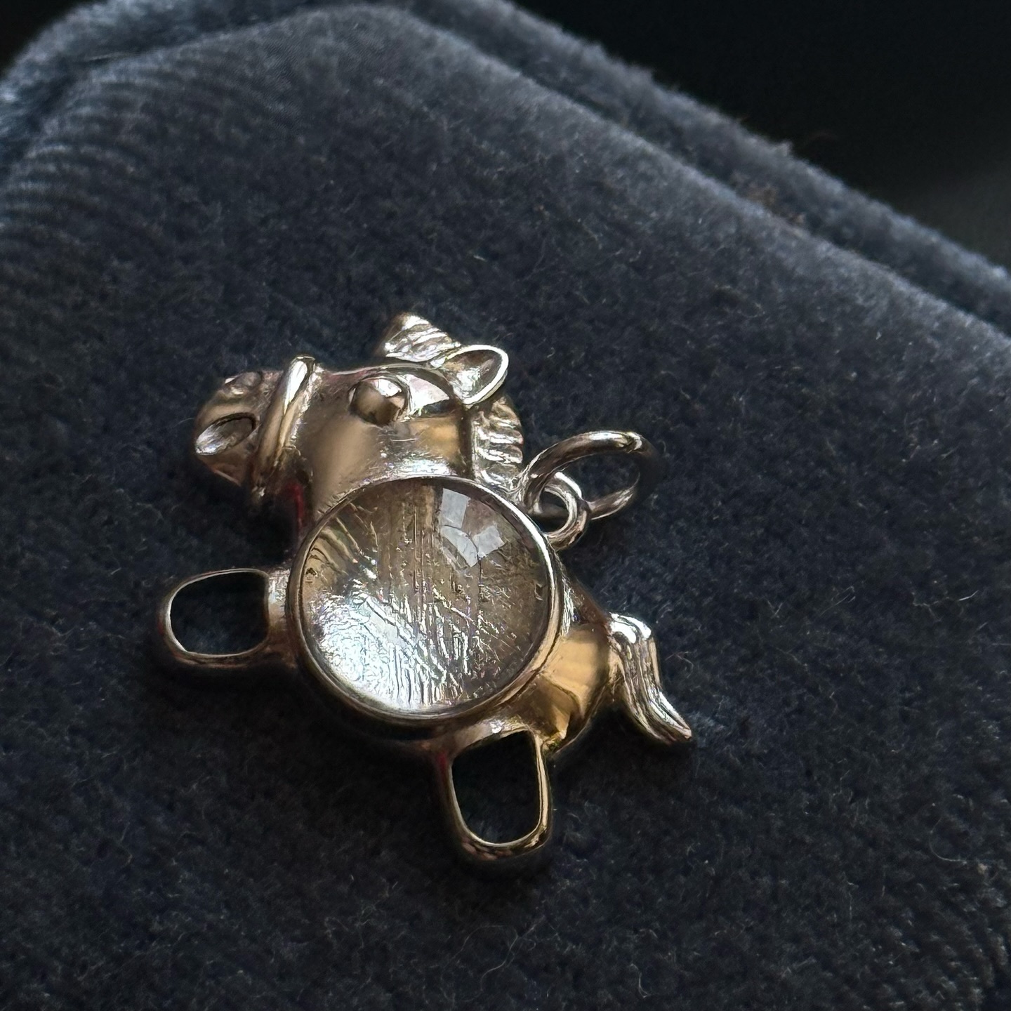 [原石] 鐵隕石 / 天鐵 925銀項鏈吊墜 小馬造型