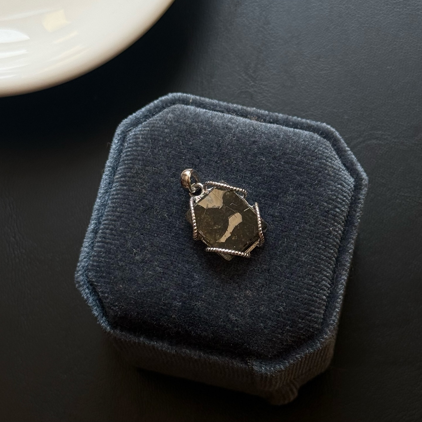 [原石] 美國橄欖隕石 925銀項鏈吊墜