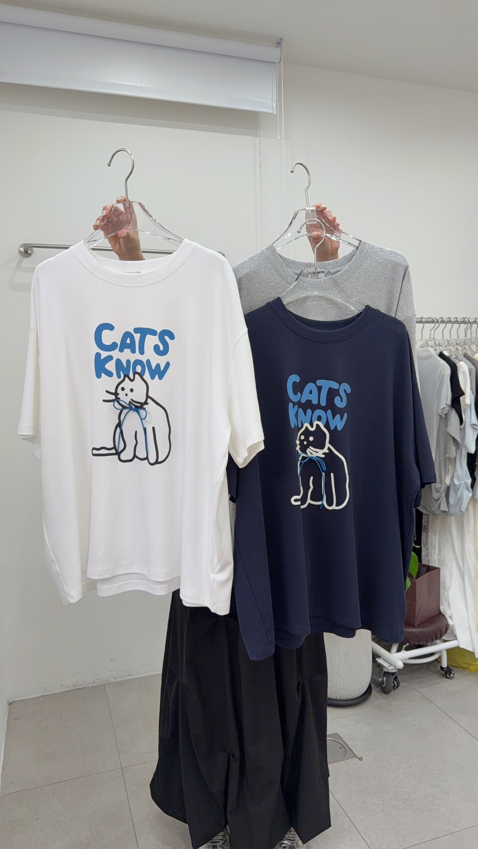 立體蝴蝶結貓貓TEE 3colors