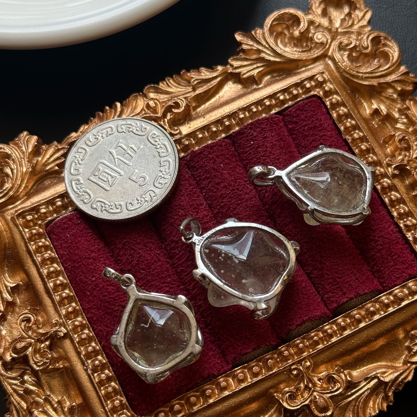 [原石] 利比亞黃金隕石 925銀項鏈吊墜