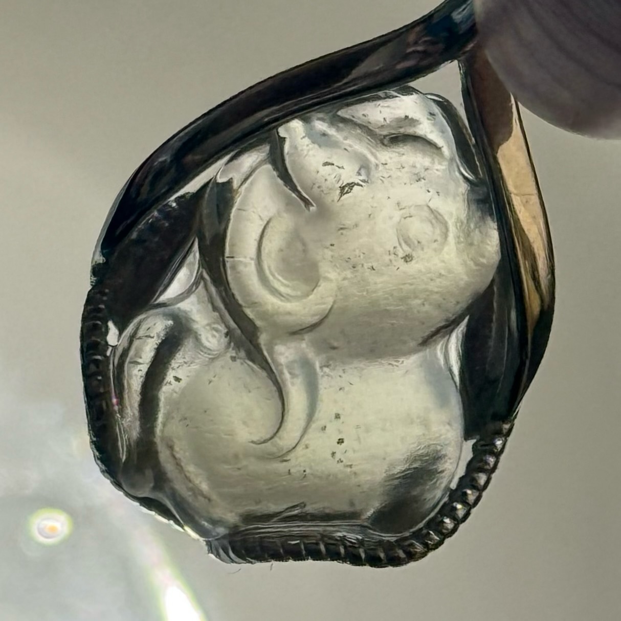 [原石] 利比亞黃金隕石 獨角獸 925銀項鏈吊墜（附證書）